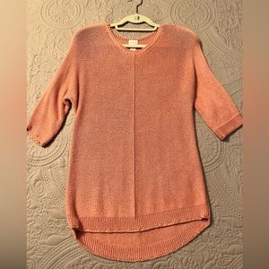 CHICO’S SIZE 1 KNIT 3/4 SLEEVE TUNIC TOP